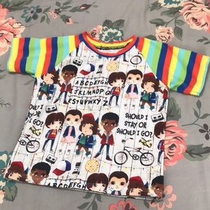 Custom handmade toddler stranger things tee